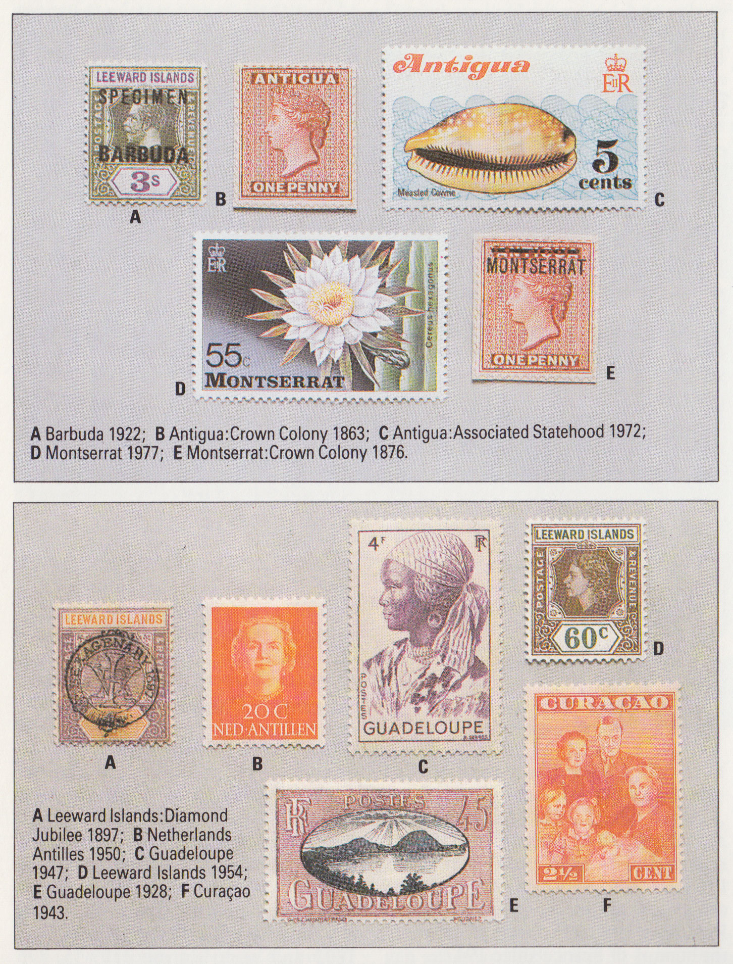 Antigua and Montserrat stamps