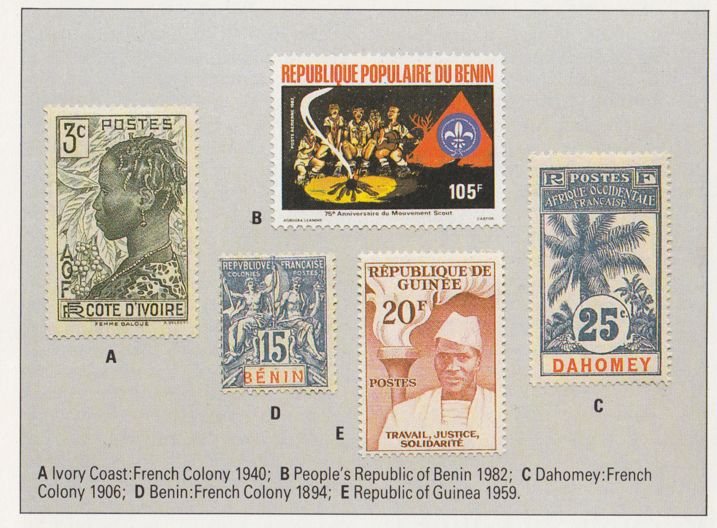 Ivory Coast Benin stamps