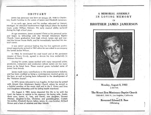 James Jamerson obituary