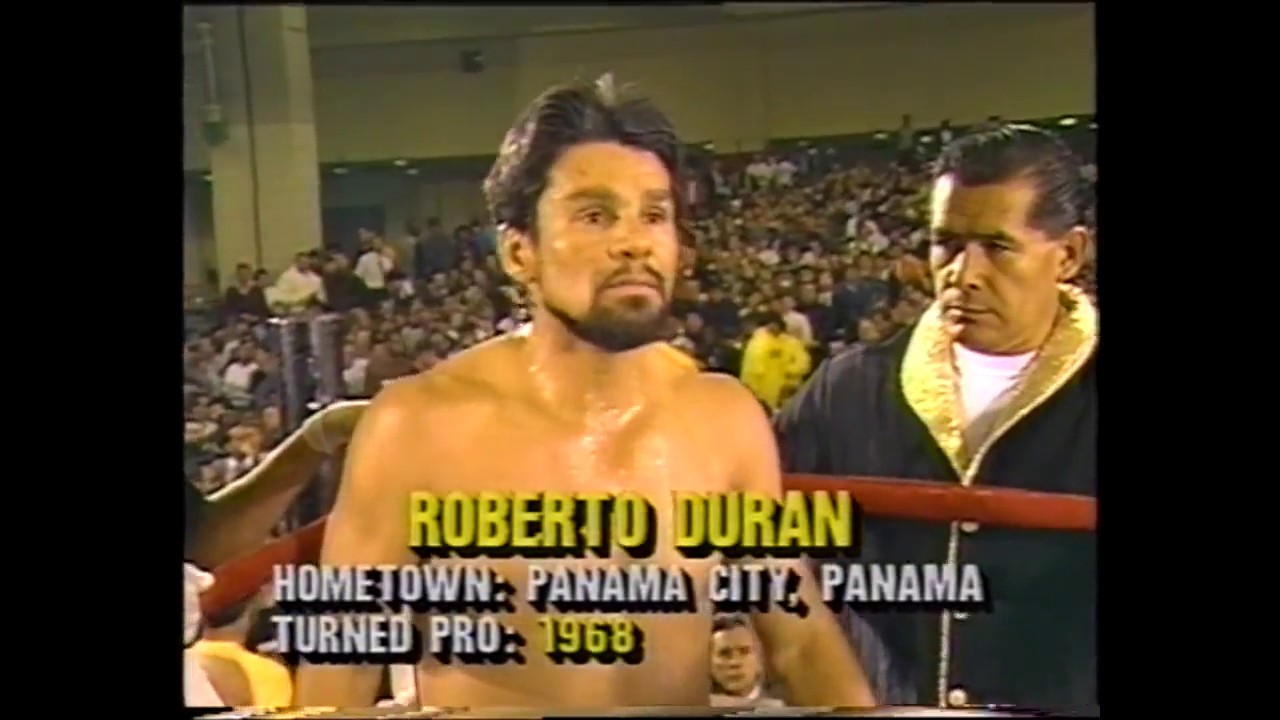Roberto Duran boxing Iran Barkley