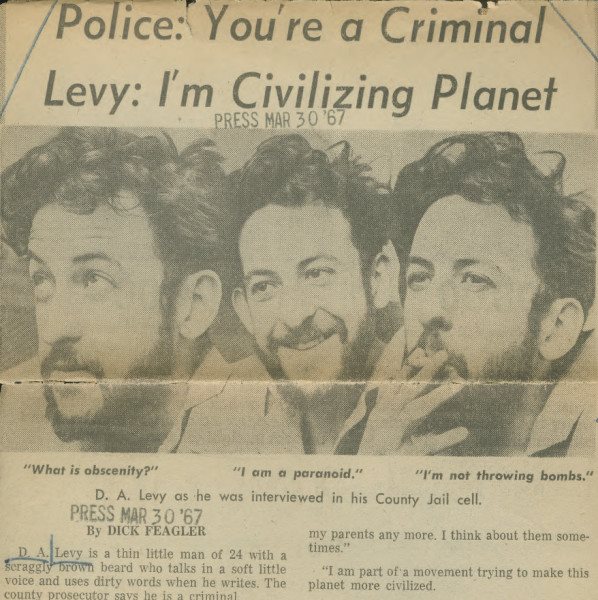 d.a. levy newspaper article criminal