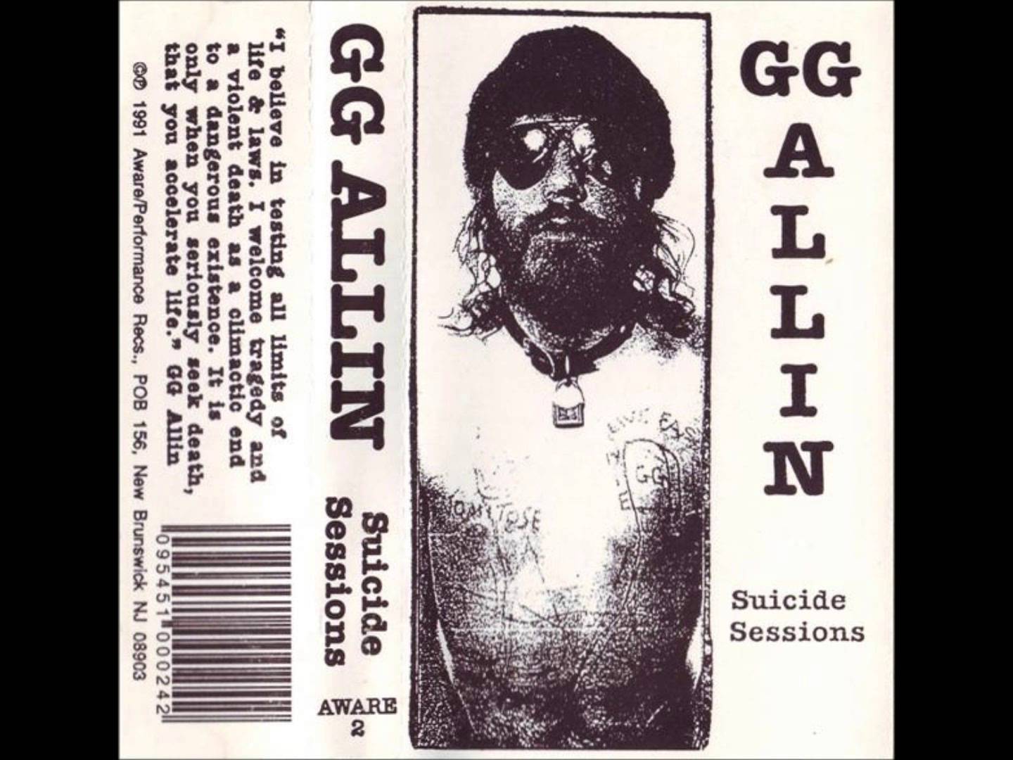 GG Allin suicide sessions