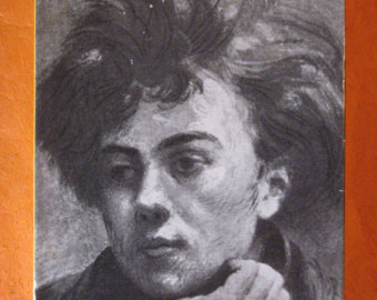 Arthur Rimbaud portrait drawing