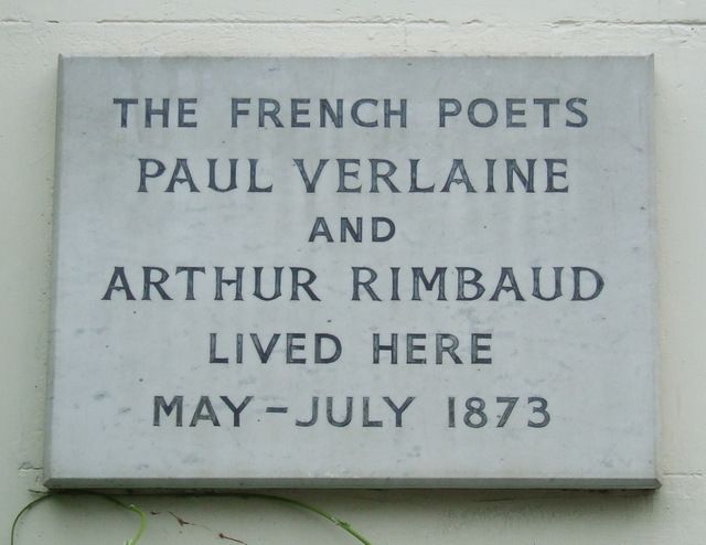 Verlaine and Rimbaud plaque in London