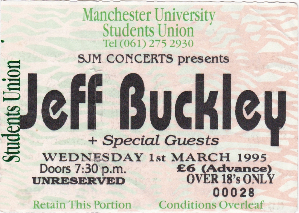 Jeff Buckley ticket stub